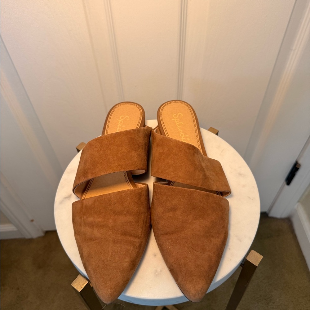 Splendid Brown Suede Mules
